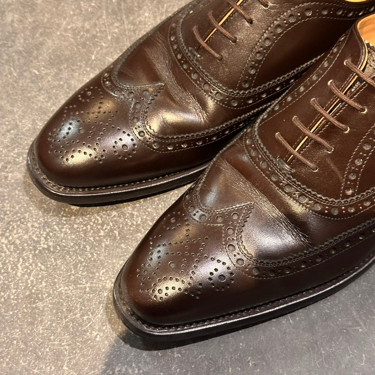 【SCOTCH GRAIN】スコッチグレイン 03603 フルブローグ カーフ ダークブラウン サイズ25cm