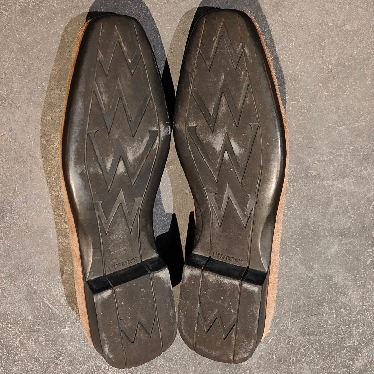 使用数回【J.M.WESTON】ジェイエムウエストン 625 ローファー スエード ベージュ サイズUK7.5D