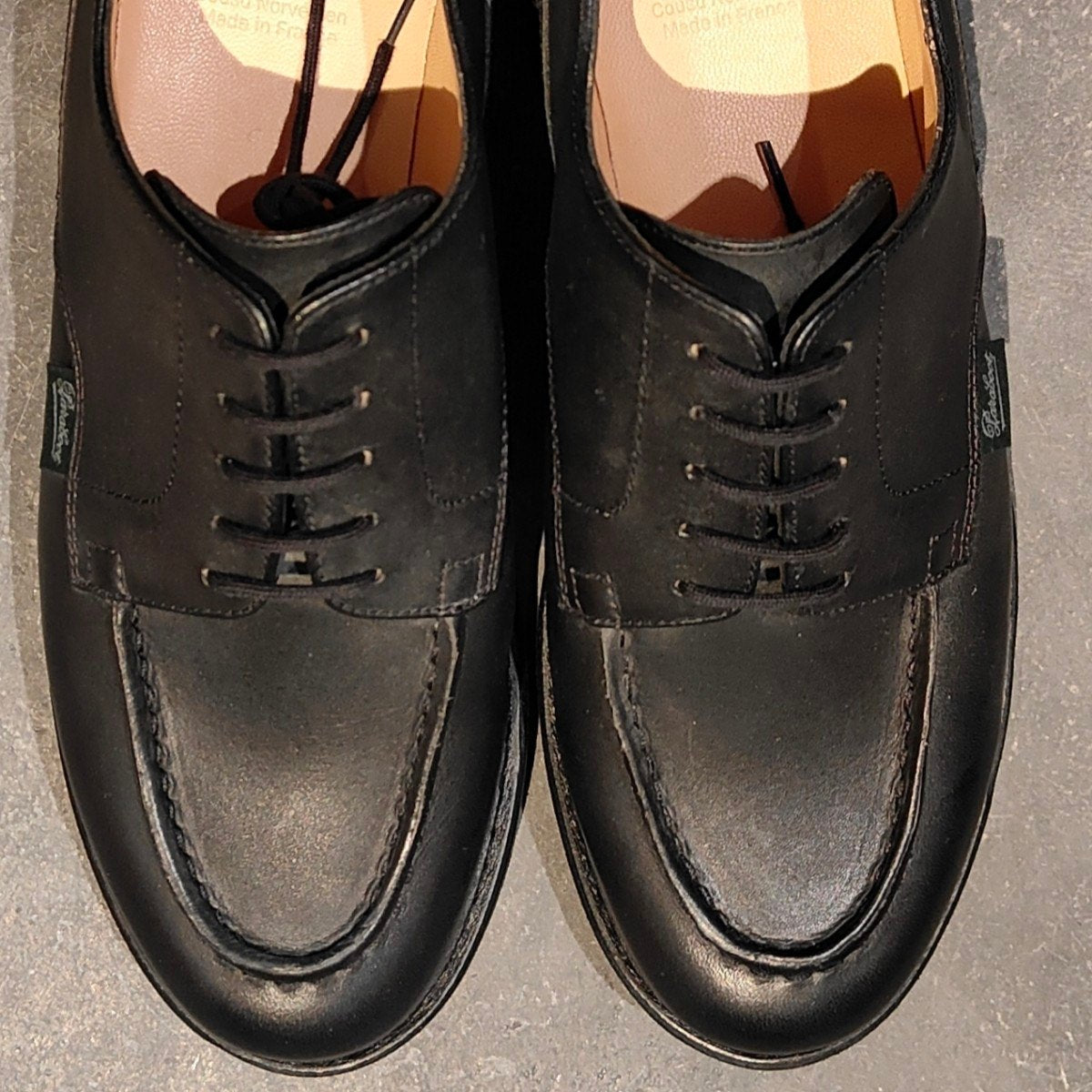 新品未使用【Paraboot】パラブーツ シャンボード Uチップ リスレザー ブラック サイズ UK6.5 参考定価￥99,000-