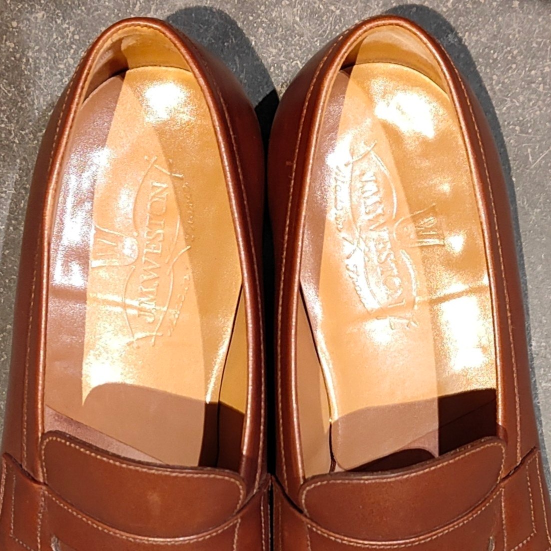 希少 極美品 【J.M.WESTON】ジェイエムウエストン 180 シグニチャーローファー ロシアンカーフ タンブラウン サイズUK6.5D 41ラスト