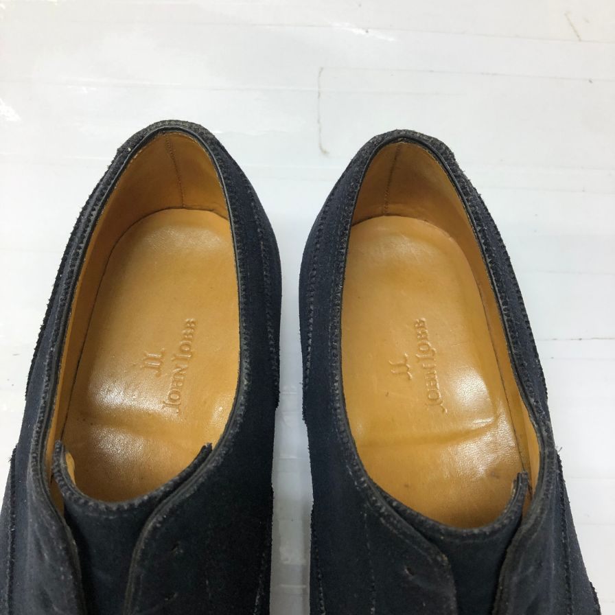 【JOHN LOBB】ジョンロブ ウィドナー  内羽根 スウェード メンズ6E ネイビー
