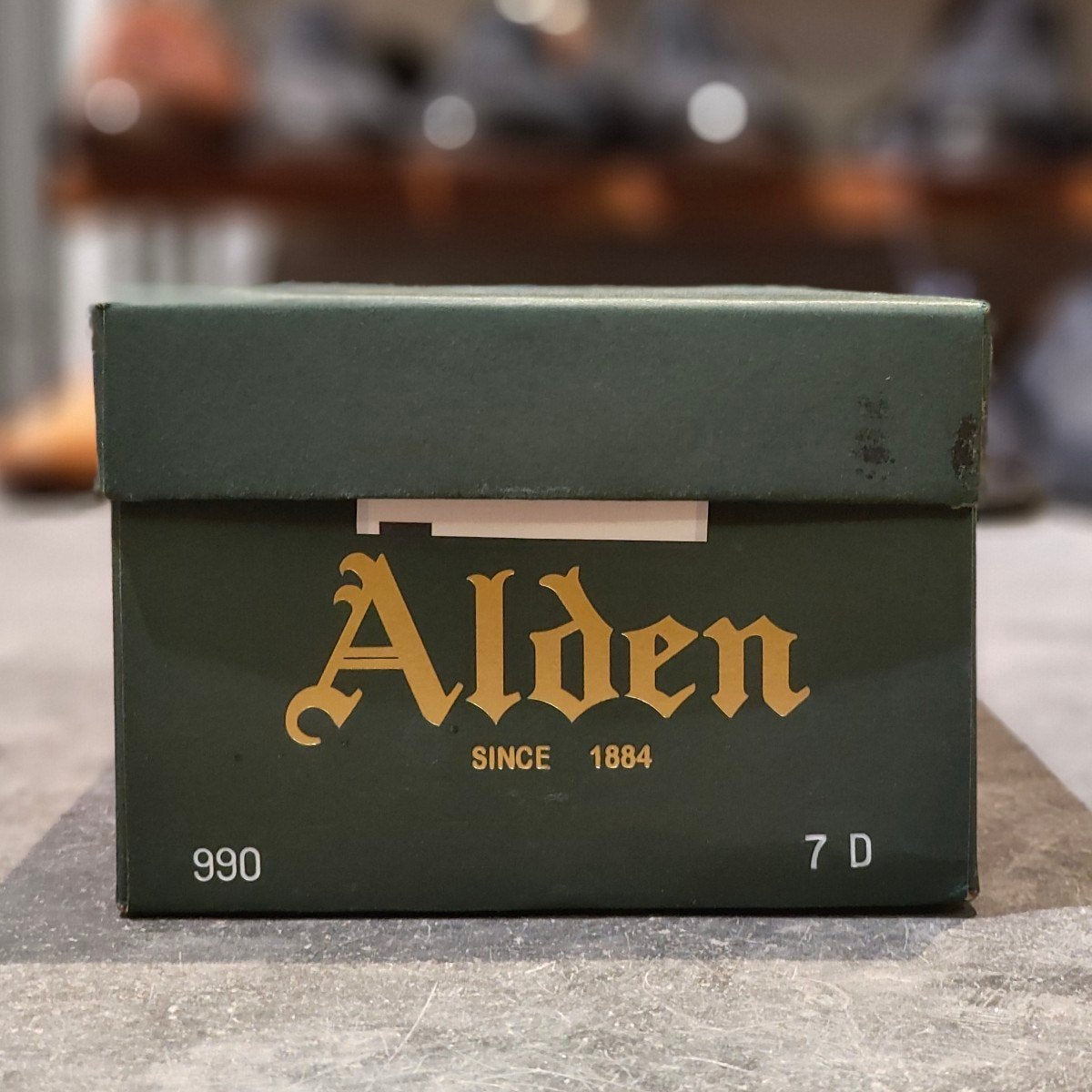 極美品【ALDEN】オールデン 990 プレーントゥ コードバン ダークバーガンディ サイズ US7D バリーラスト 参考定価 ￥220,000-