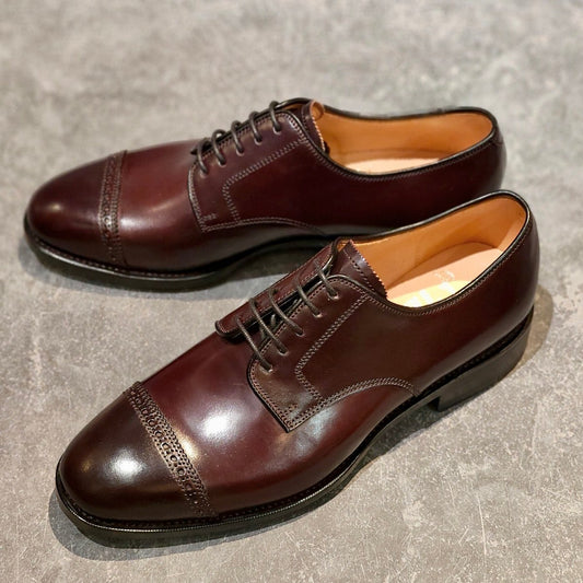 希少 新品未使用【42ND ROYAL HIGHLAND】42NDロイヤルハイランド CH5315-21 キャップトゥ コードバン バーガンディサイズUK7.5