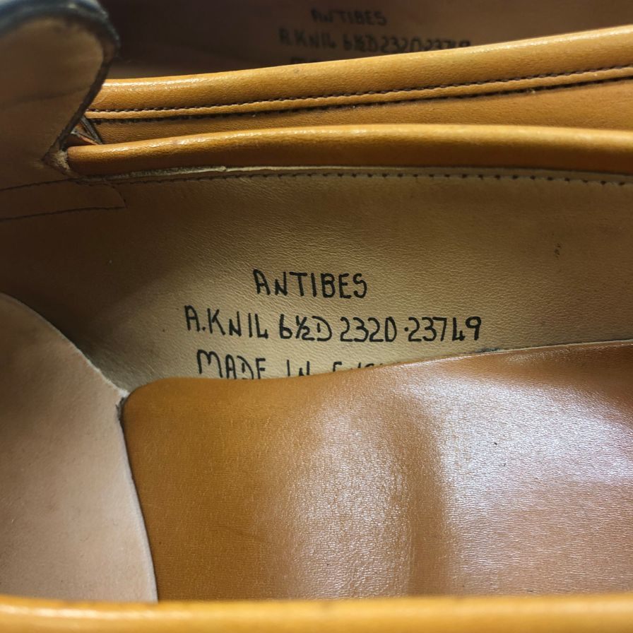 【GAZIANO＆GIRLING】ガジアーノ&ガーリング レザーシューズ ローファー アンティベス メンズ サイズUK6.5 D ANTIBES