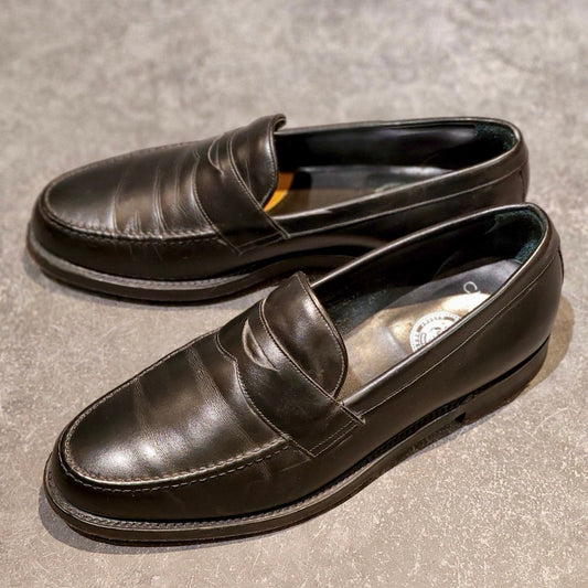 【JOSEPH CHEANEY】ジョセフチーニー ハドソン ペニーローファー カーフ ブラック サイズUK8.5