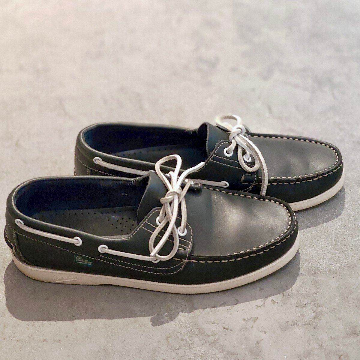 美品【PARABOOT】パラブーツ バース デッキシューズ カーフ ネイビー サイズUK8