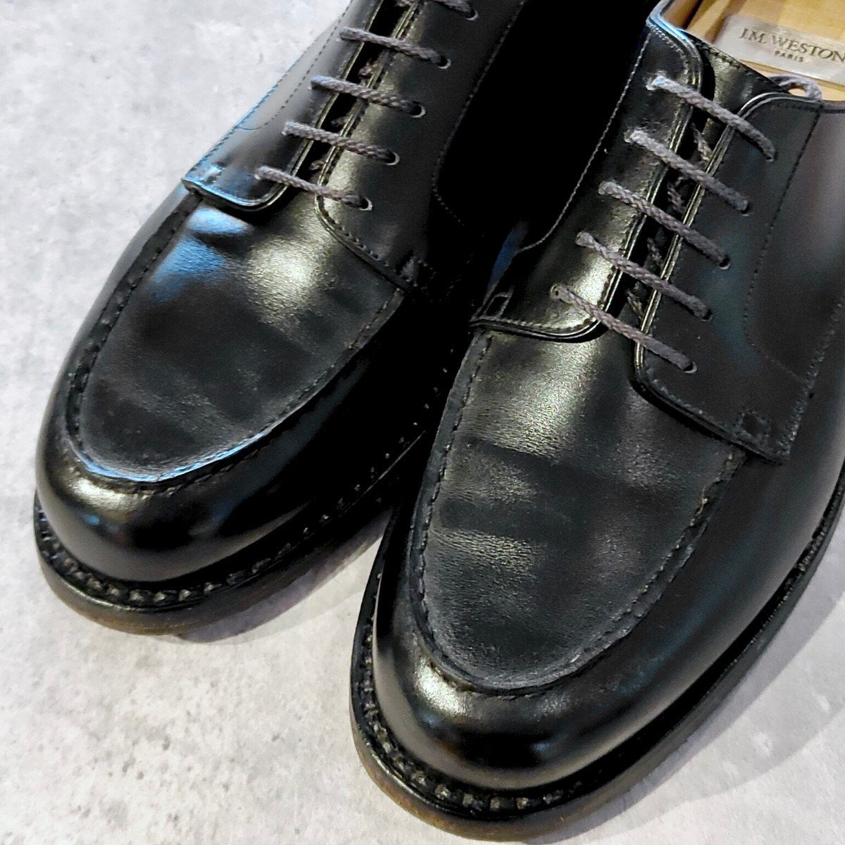 美品 【J.M.WESTON】ジェイエムウエストン 641 ゴルフ Uチップ ボックスカーフ ブラック サイズ UK7C 31ラスト 参考定価￥187,000-