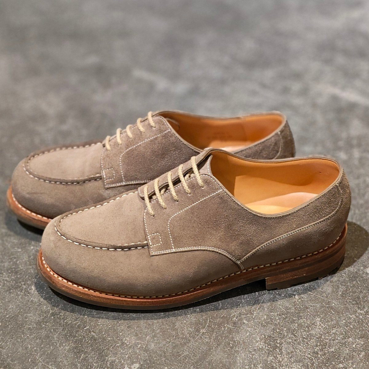 d0023 【美品】JMウェストン スエード ゴルフ Uチップ 7/D ネイビー d0023 【美品】JMウェストン スエード ゴルフ Uチップ 7/D ネイビー