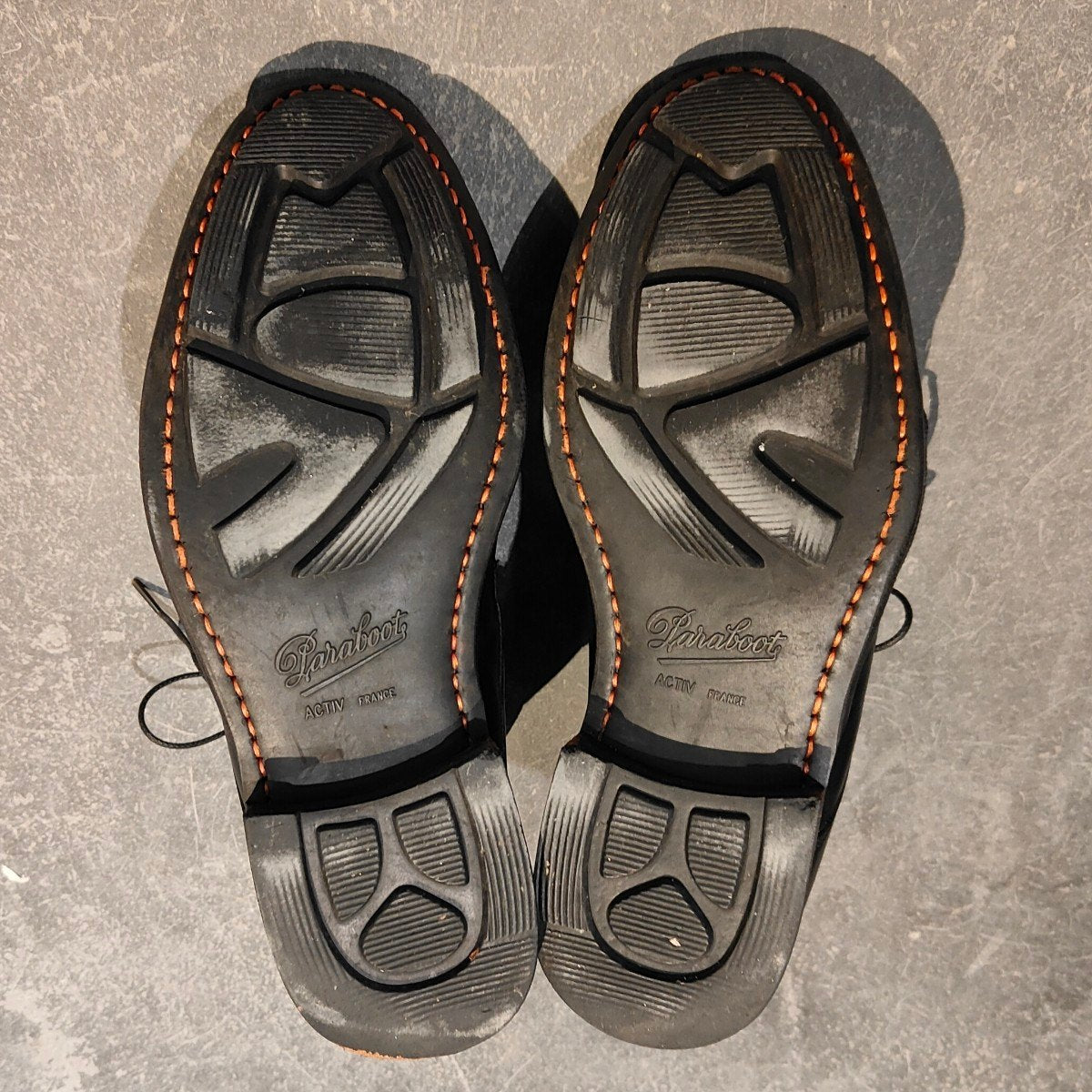 【PARABOOT】パラブーツ 9741 レースアップブーツ プレーントゥ カーフ ブラック サイズUK6
