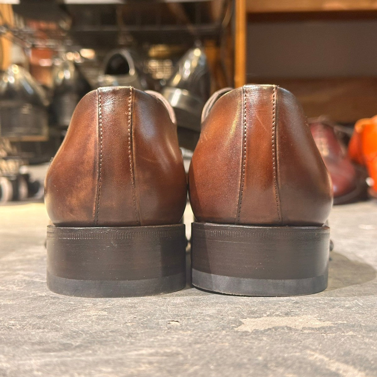試着程度【Santoni】サントーニ 2624 ストレートチップ カーフ ダーク