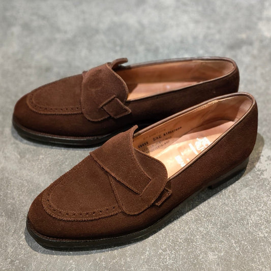 【CROCKETT&JONES】クロケット＆ジョーンズ ビームスF別注 ブリムストーン バタフライ ローファー スエード ブラウン サイズUK5.5E 302ラスト