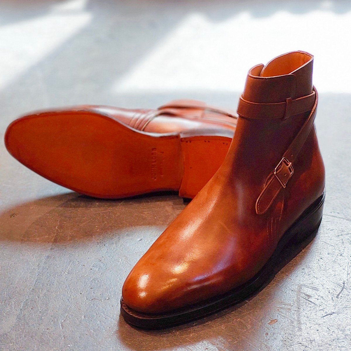 新品未使用 パターンオーダー品 【JOHN LOBB】ジョンロブ アボット ジョッパーブーツ ミュージアムカーフ ブラウン サイズ UK5.5E  8695ラスト 定価￥375,100-