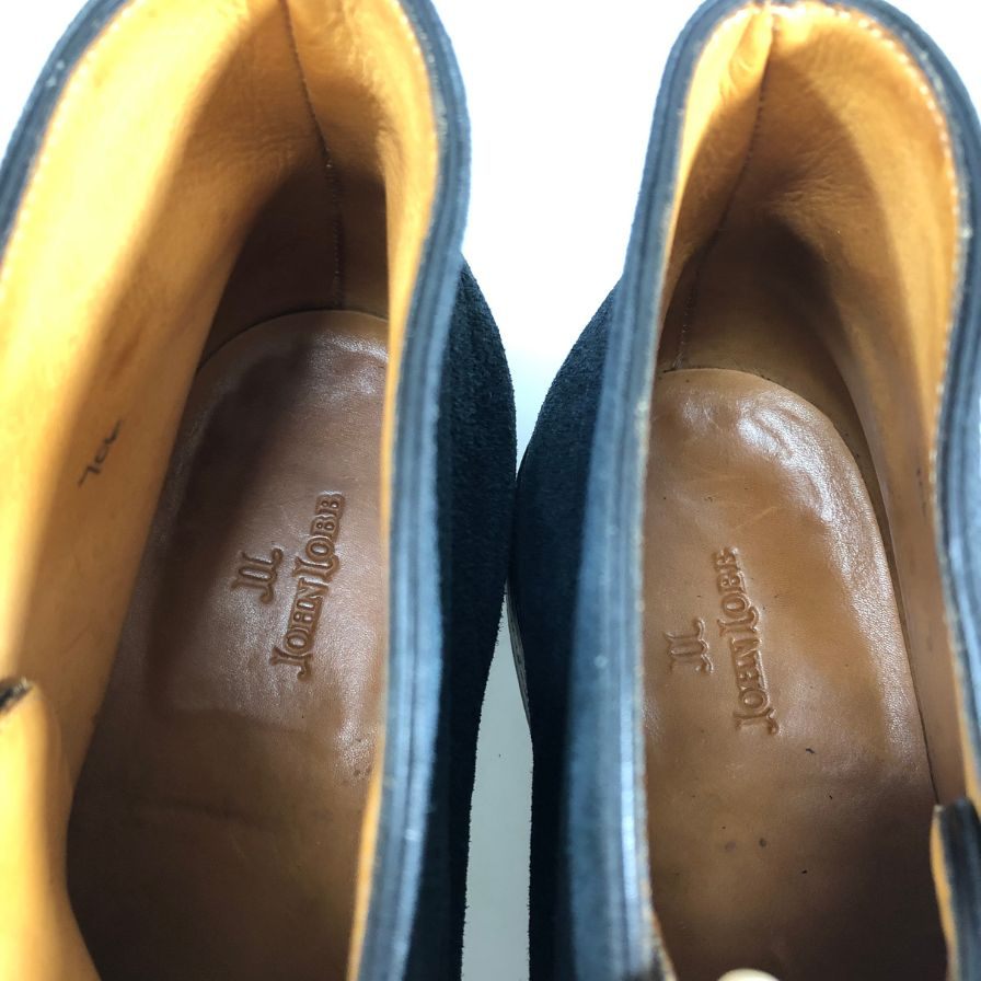 【JOHN LOBB】ジョンロブ ケント チャッカブーツ スエード 8695ラスト サイズUK7E メンズ ネイビー
