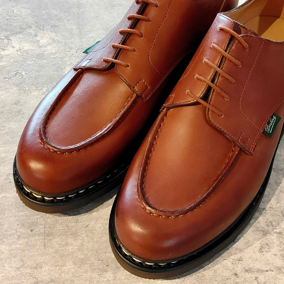 未使用【Paraboot】パラブーツ シャンボード Uチップ リスレザー マロン サイズ UK9.5 参考定価￥110,000-