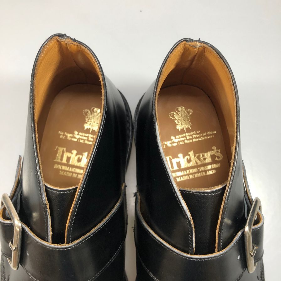 【Tricker's】トリッカーズ M7403 シングルモンク メンズ サイズ 7 ハーフ ブラック