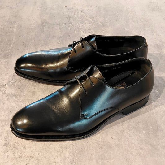 極美品【Salvatore Ferragamo】サルヴァトーレフェラガモ 48022 プレーントゥ カーフ ブラック サイズUK6.5EE