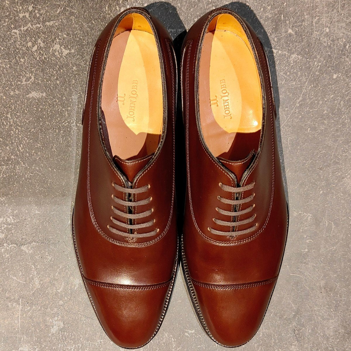 希少 新品未使用【JOHN LOBB】ジョンロブ スタッフォード ストレートチップ ブラウン カーフ サイズUK6.5E 7000ラスト