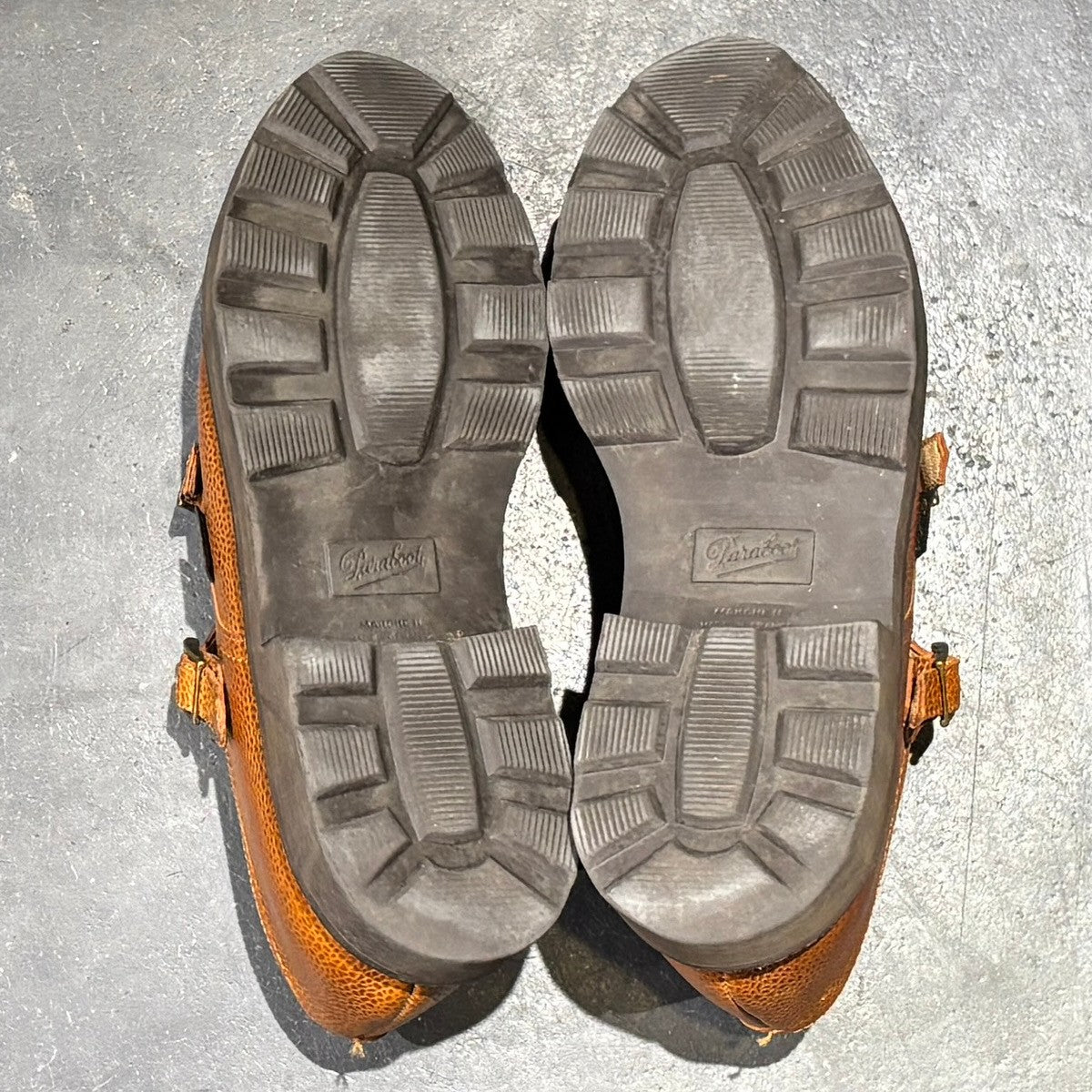 【Paraboot】パラブーツ レザーシューズ ウィリアム  ダブルモンク グレインレザー ブラウン  サイズ UK7.5