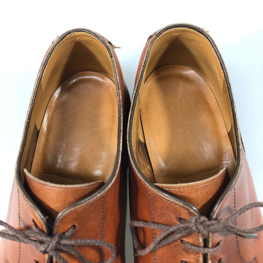 【CROCKETT&JONES】クロケット＆ジョーンズ レースアップシューズ スプリットトゥ  Uチップ ブラウン サイズ8.5E