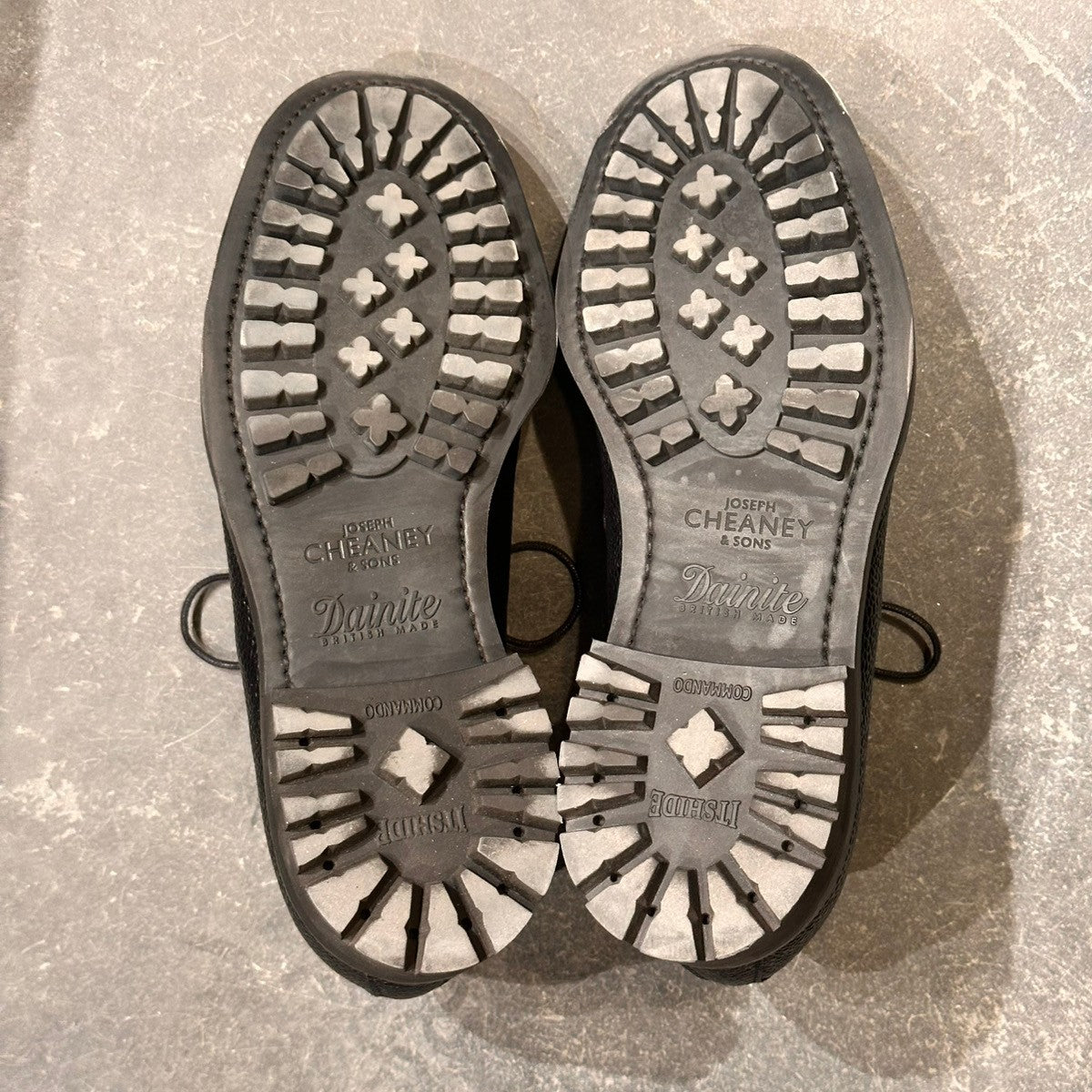 極美品【JOSEPH CHEANEY】ジョセフチーニー 4436 マルバーンC グレインレザー ブラック サイズUK7