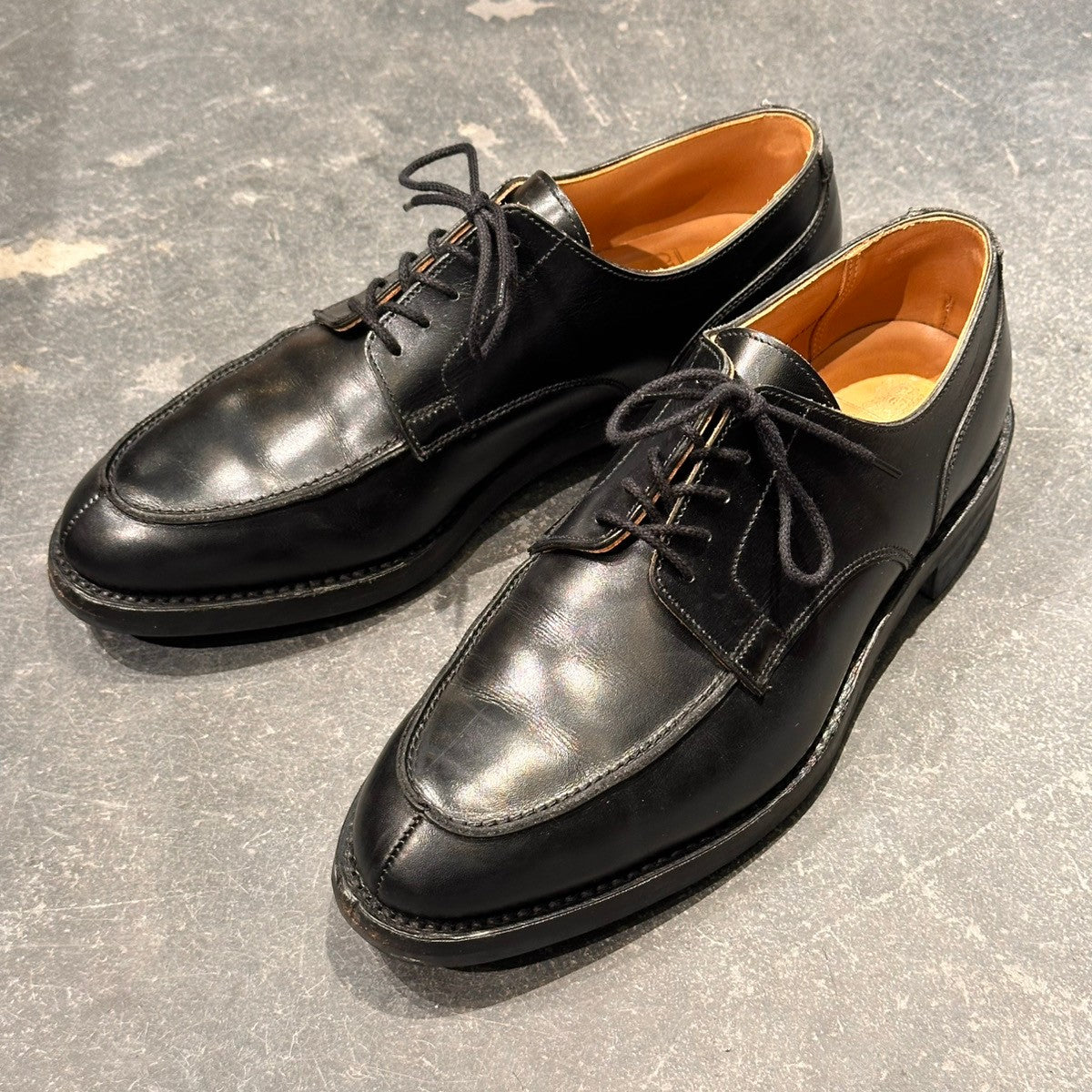 【CROCKETT&JONES】クロケット&ジョーンズ ダラム3 Uチップ カーフ ブラック サイズUK7 375ラスト