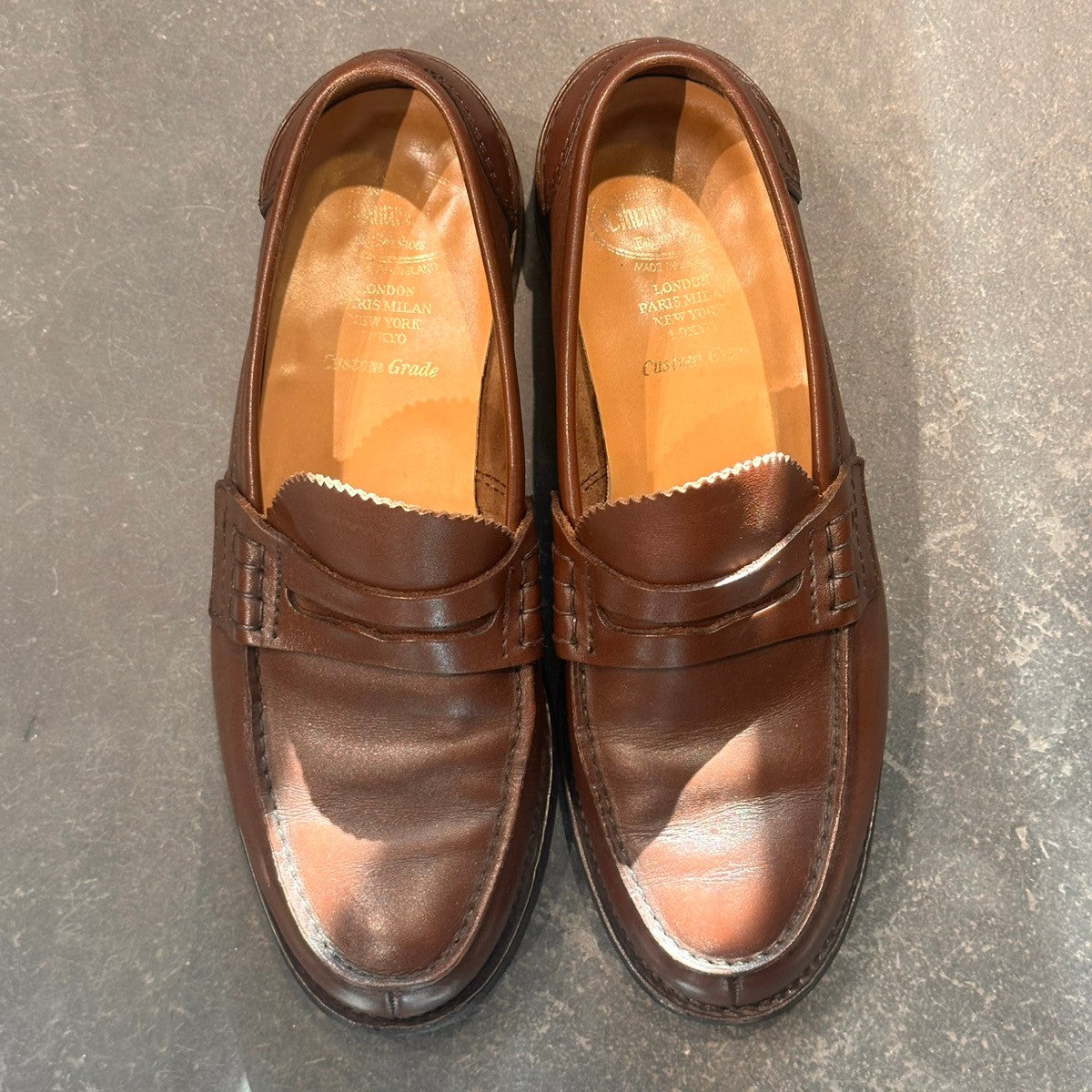 【Church's】チャーチ ペンブリー ローファー アンラインド カーフ ブラウン サイズUK75F 126ラスト