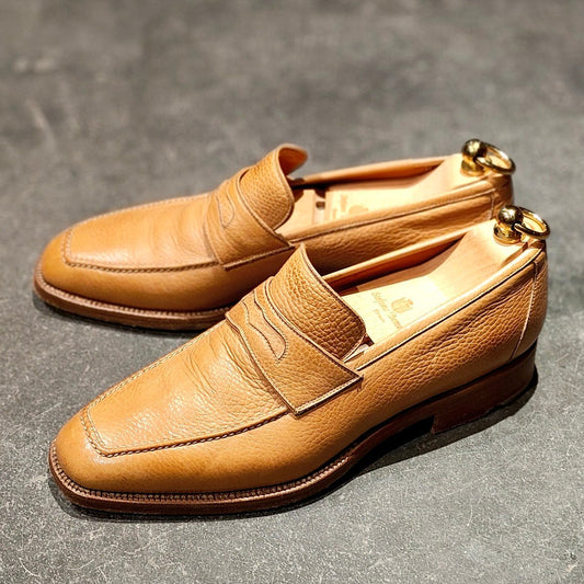 希少 美品【Stefano Bemer】ステファノベーメル ローファー グレインレザー ベージュ サイズ40