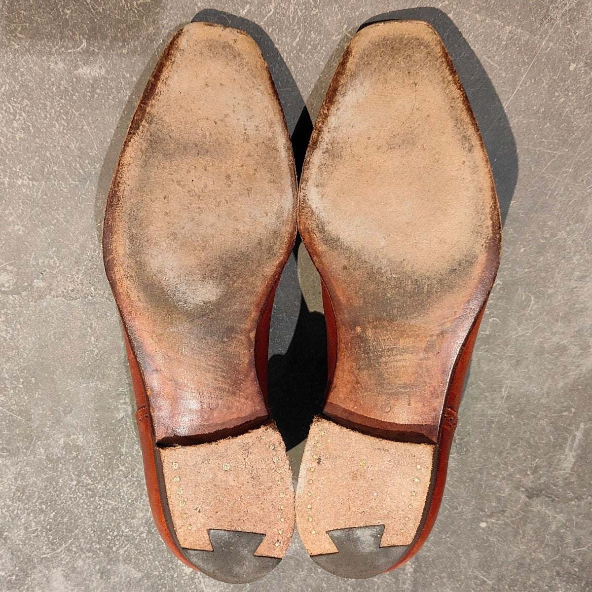 【CROCKETT&JONES】クロケット＆ジョーンズ アルビオン セミブローグ バーニッシュカーフ ブラウン サイズUK8E