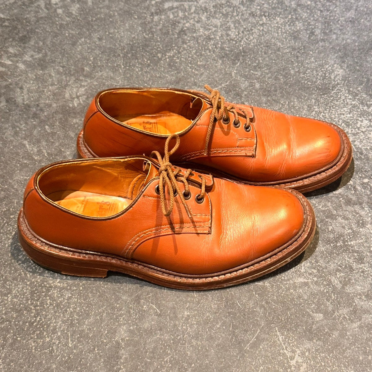 【Tricker’s】トリッカーズ ダニエル M7278 プレーントゥ カーフ ブラウン サイズUK7.5