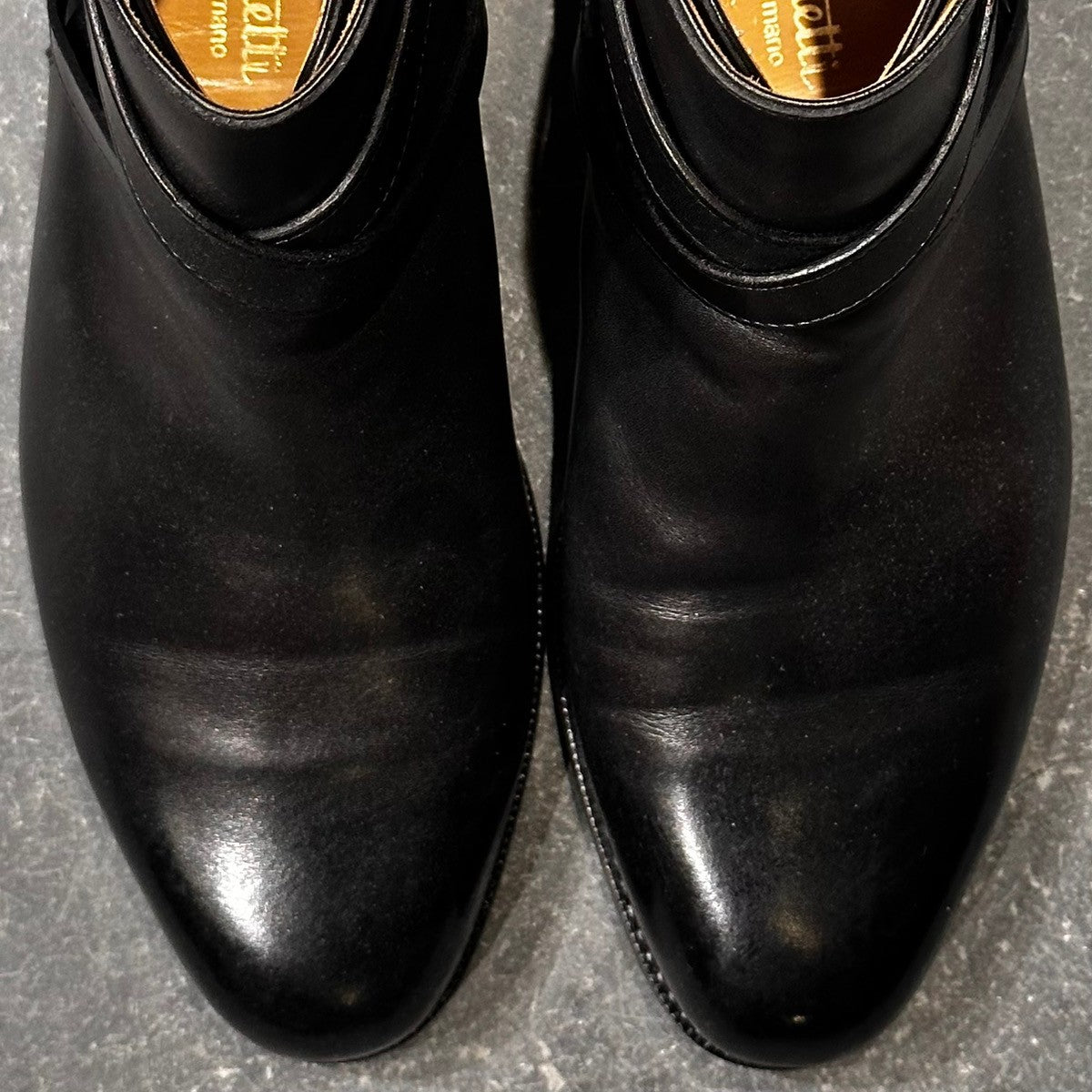 極美品【F.LLI GIACOMETTI】フラテッリ ジャコメッティ FG337 ジョッパーブーツ カーフ ブラック サイズ39