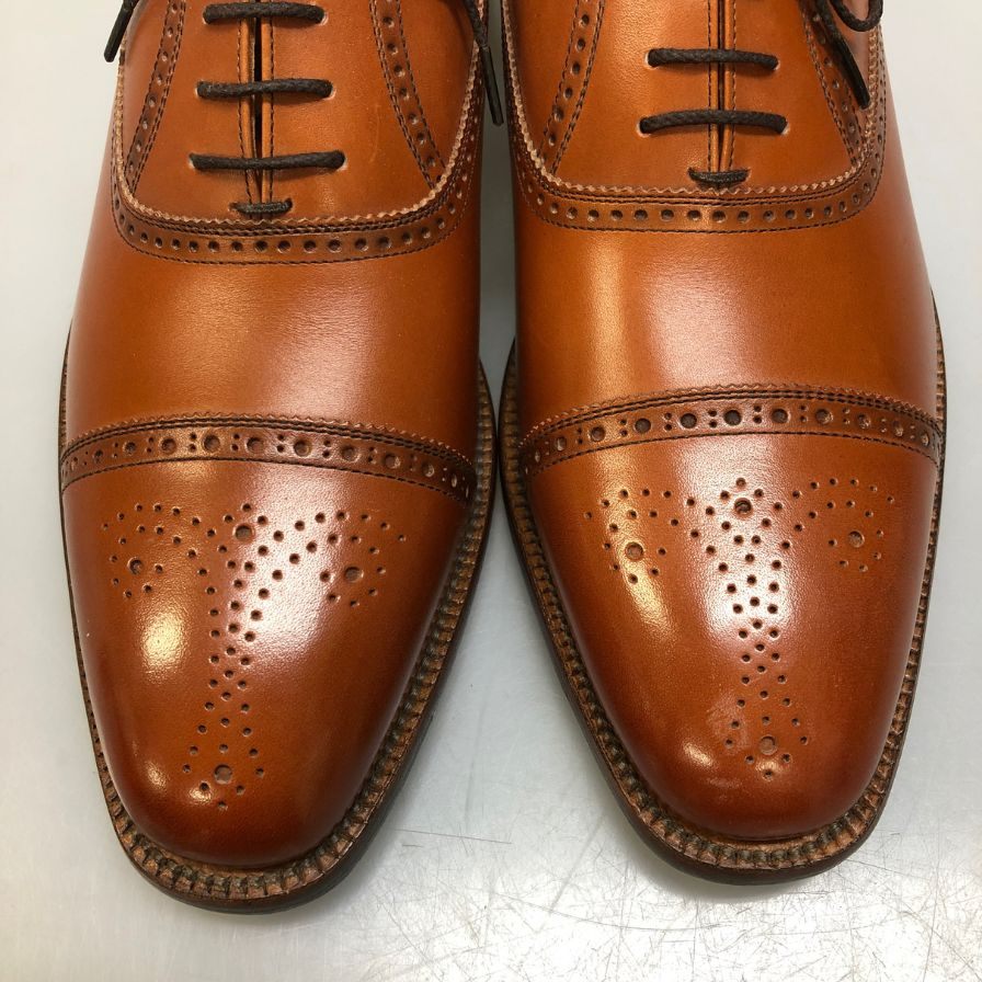【SCOTCH GRAIN】スコッチグレイン オデッサ 2 セミブローグ レザーシューズ 920 ブラウン 25.5cm