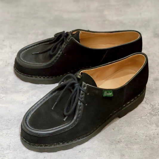 【PARABOOT】パラブーツ ミカエル コンビネーション チロリアン スエード スエード×カーフ ブラック サイズ39