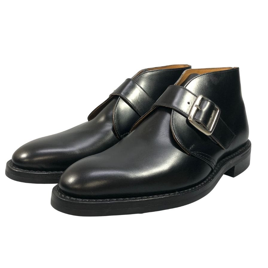【Tricker's】トリッカーズ M7403 シングルモンク メンズ サイズ 7 ハーフ ブラック