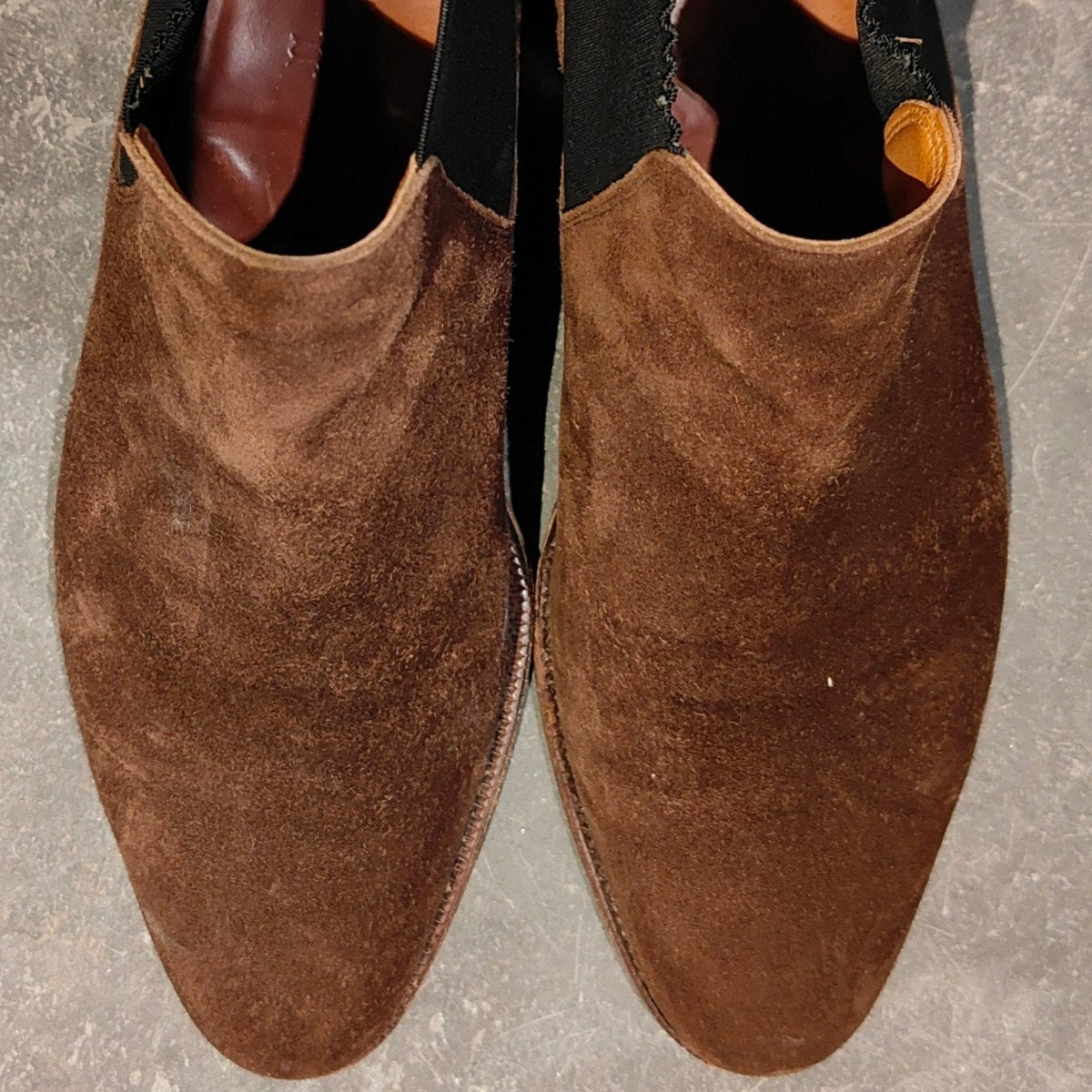 【JOHNLOBB】ジョンロブ チューダー サイドゴアブーツ スエード ブラウン サイズUK6.5E  7000Bラスト