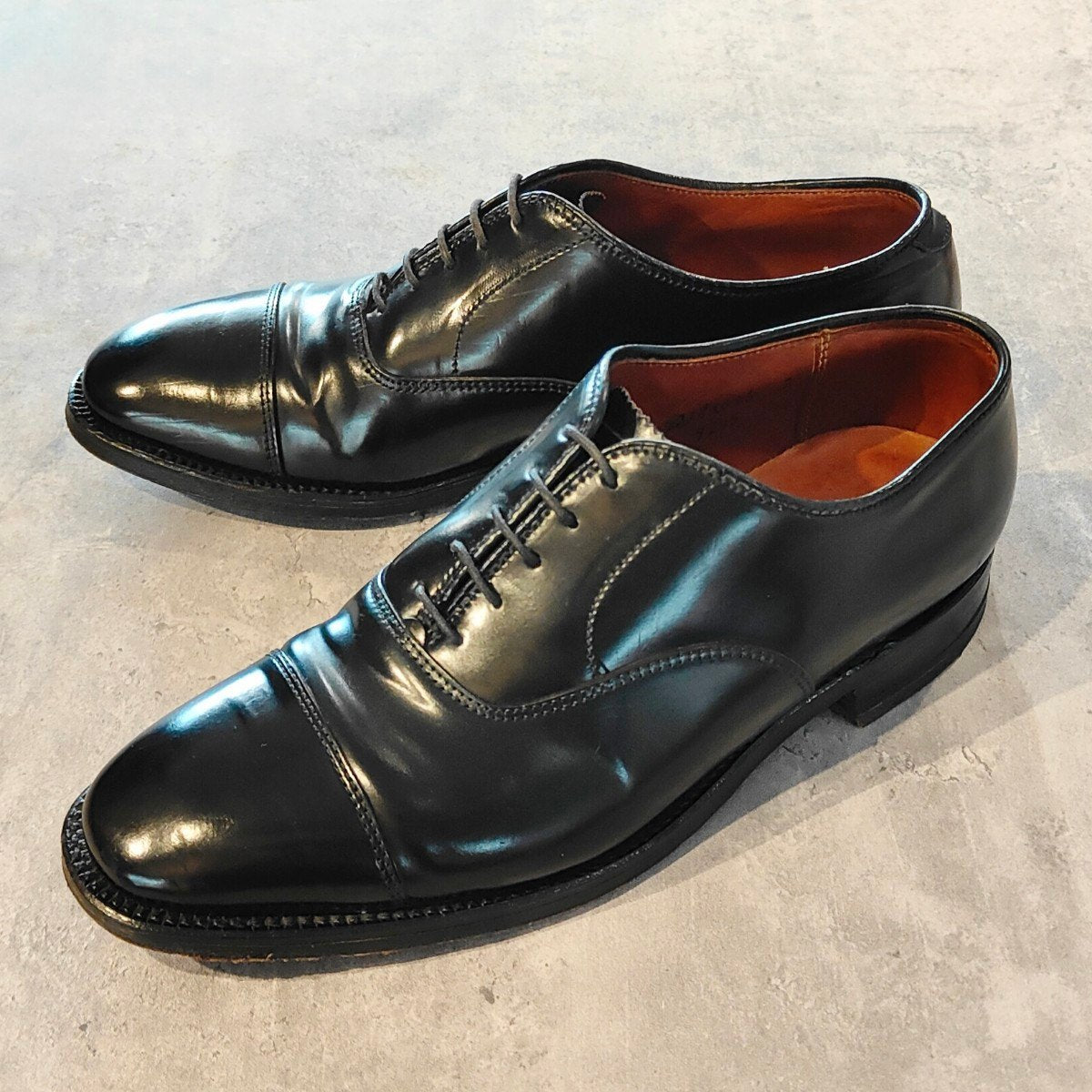 希少 極美品【ALDEN】オールデン 9245 ストレートチップ コードバン ブラック サイズUS6.5D プラザラスト