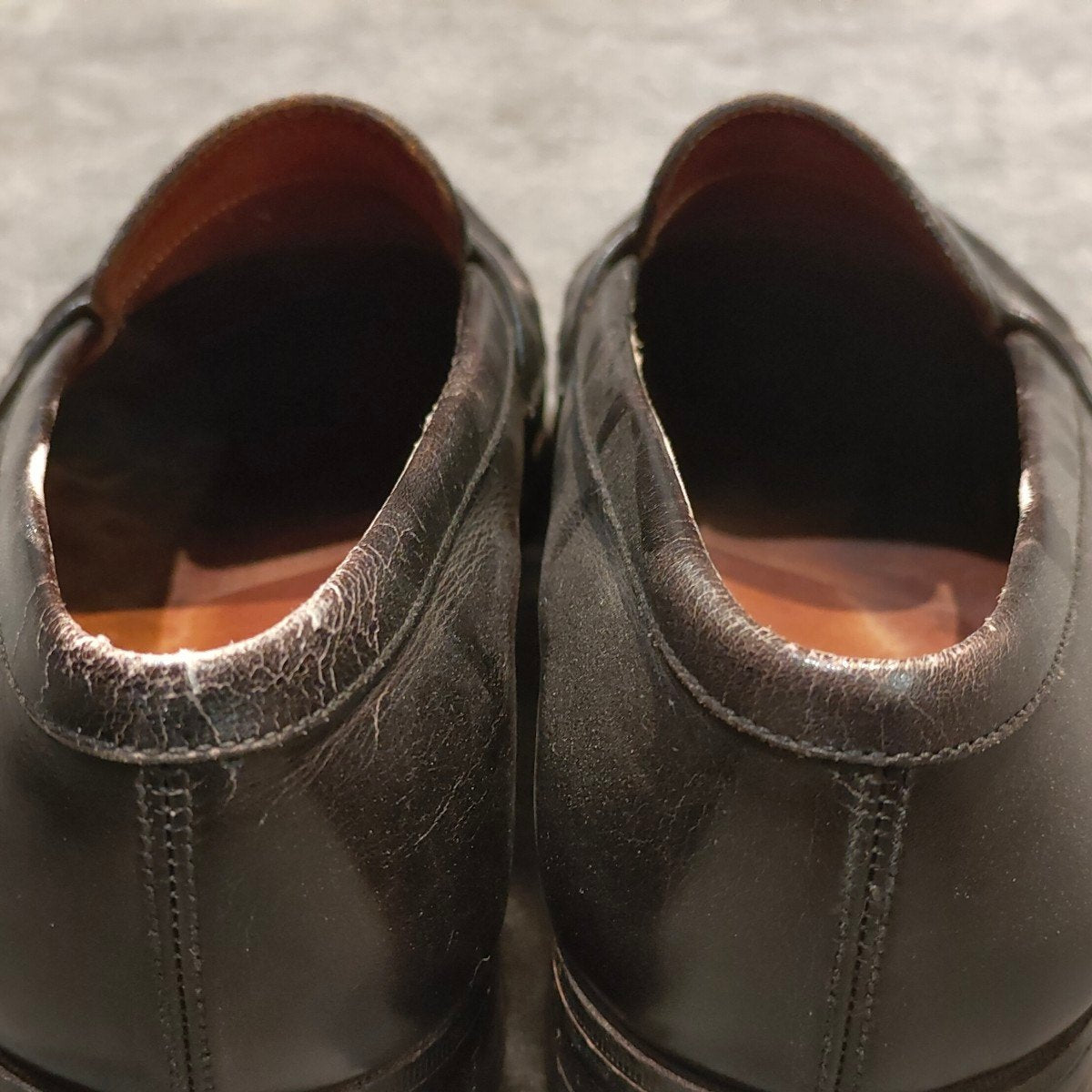 【J.M.WESTON】ジェイエムウエストン 180 シグニチャーローファー 旧旧旧ロゴ ボックスカーフ ブラック サイズ UK5D 41ラスト 参考定価￥165,000-