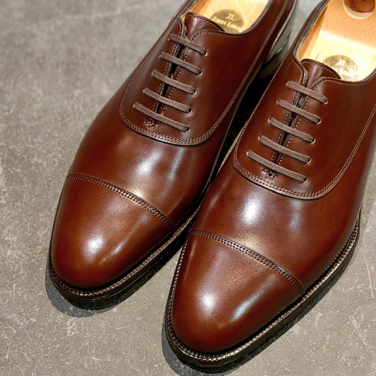希少 新品未使用【JOHN LOBB】ジョンロブ スタッフォード ストレートチップ ブラウン カーフ サイズUK6.5E 7000ラスト