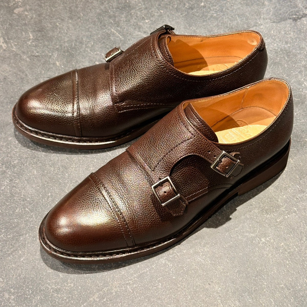 【Paraboot】パラブーツ ポー ダブルモンク ビームス別注 グレインレザー ブラウン サイズUK6.5