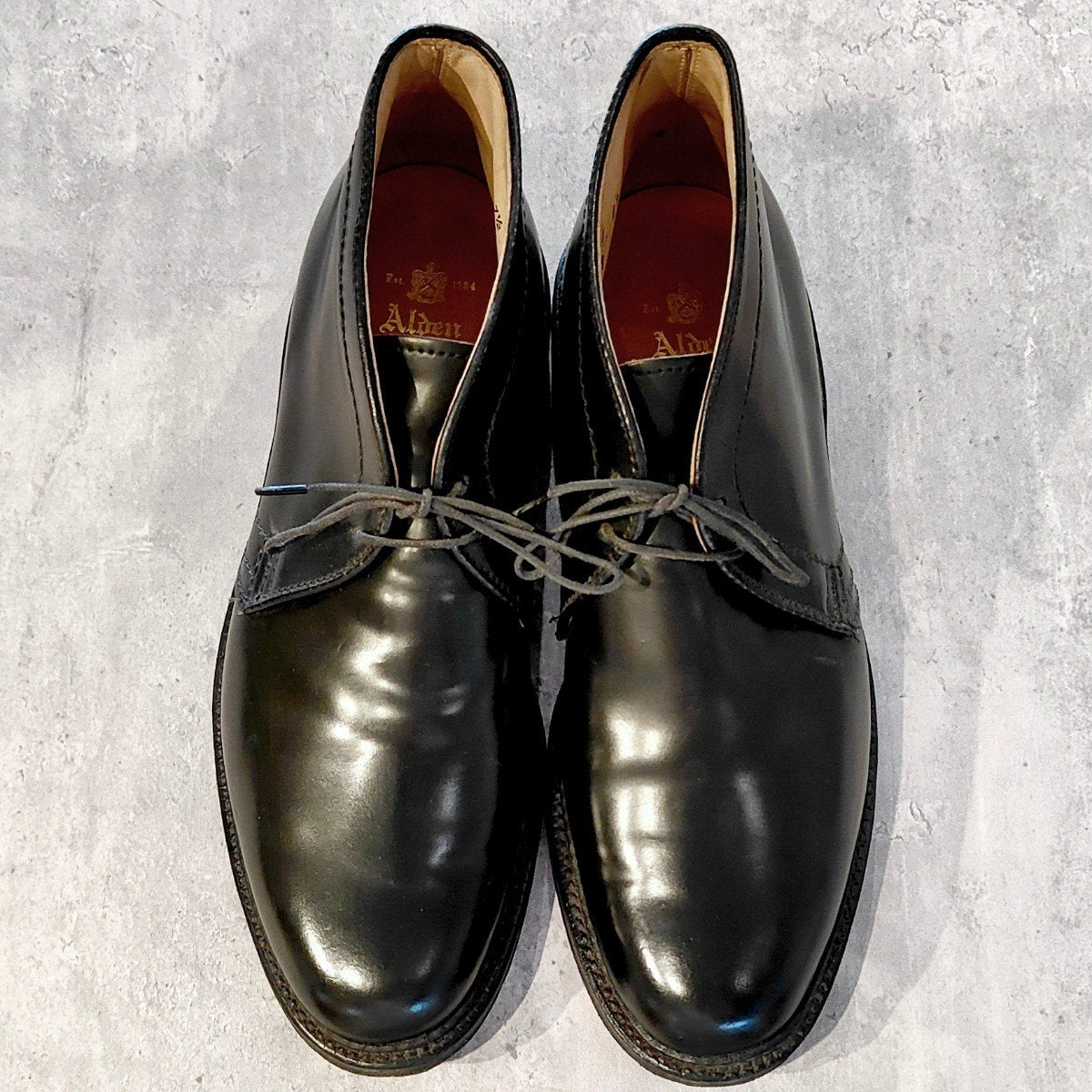 使用数回【ALDEN】オールデン 1359 チャッカブーツ コードバン ブラック サイズUS7.5D バリーラスト参考定価￥242,000-