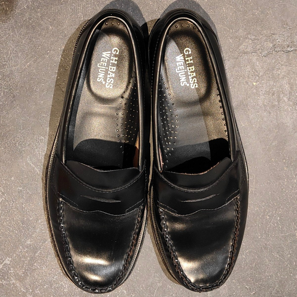 美品【G.H.Bass&Co. 】 ジーエイチバス 11035H ラーソン ローファー ブラック サイズ US7.5