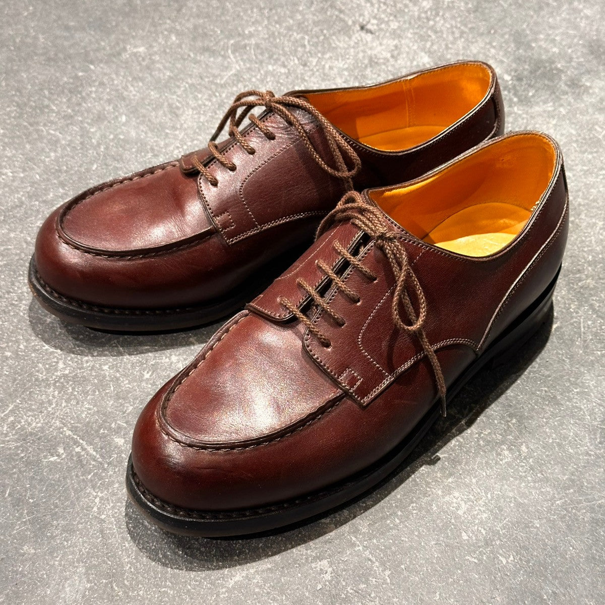 美品【J.M. WESTON】ジェイエムウエストン ゴルフ 641 Uチップ カーフ ブラウン サイズ5.5E 31ラスト