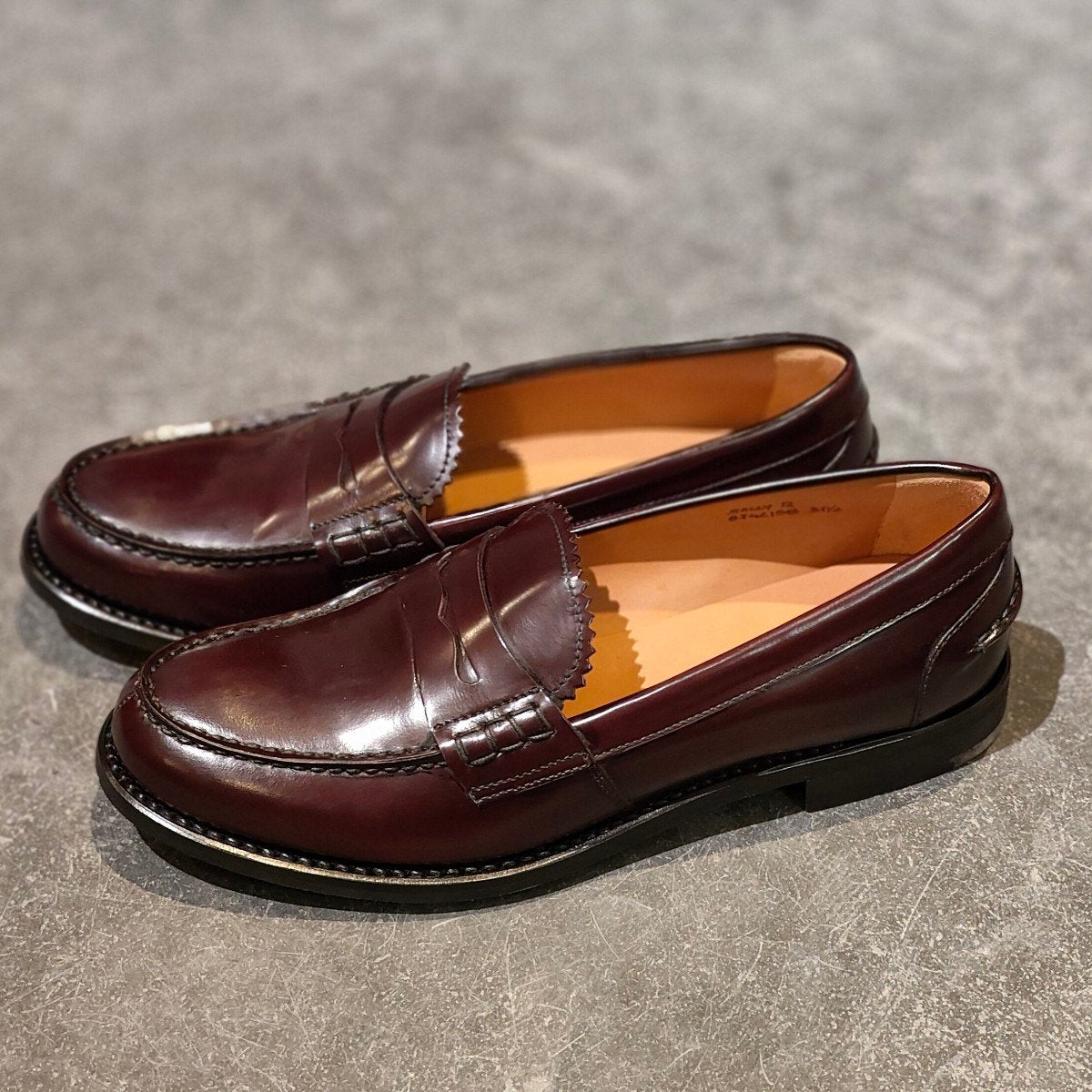 試着程度【Church's】チャーチ サリーR  ローファー ポリッシュドバインダーカーフ バーガンディ レディース サイズ37.5