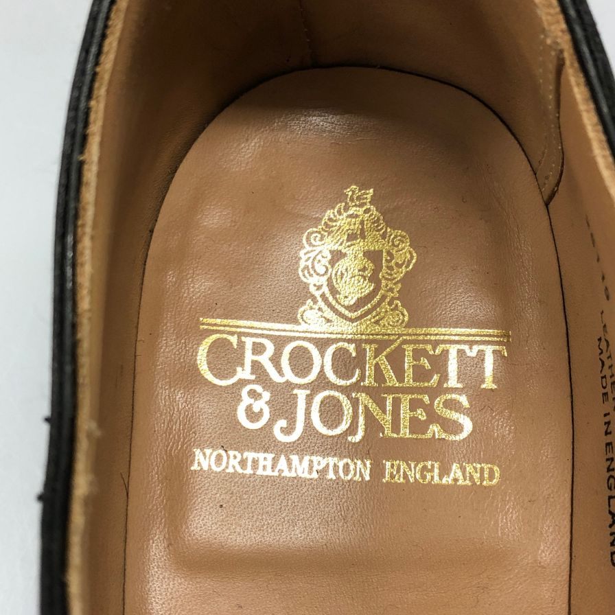 【CROCKETT&JONES】クロケット&ジョーンズ  ビジネスシューズ プレーントゥ ブラック（黒） サイズ 8 ラスト