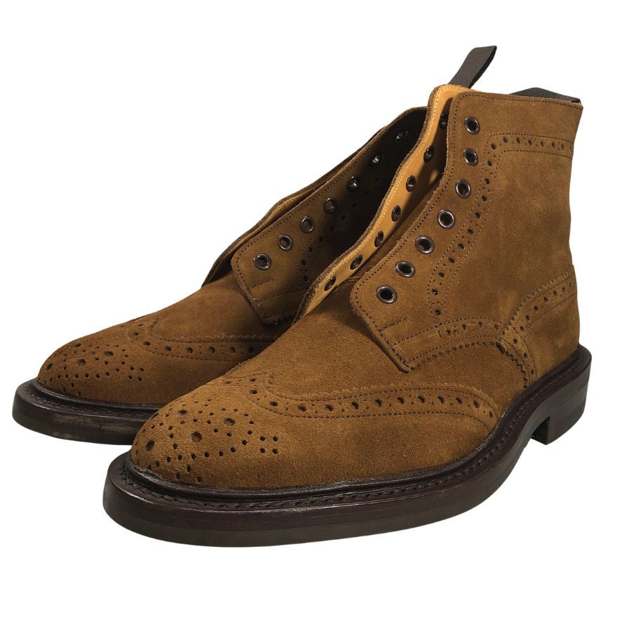 【Tricker’ｓ】トリッカーズ M2508 ウィングチップ スウェード カントリーブーツ メンズ サイズ 7.5 ブラウン