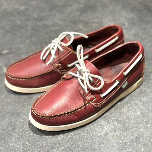 【PARABOOT】パラブーツ 0510 レザーデッキシューズ カーフ バース バーガンディ サイズUK7