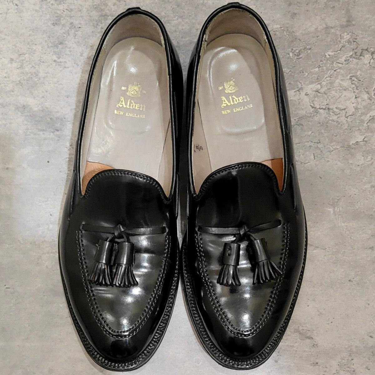 使用数回極美品【ALDEN】オールデン 664 タッセルローファー コードバン ブラック サイズUS9.5D アバディーンラスト