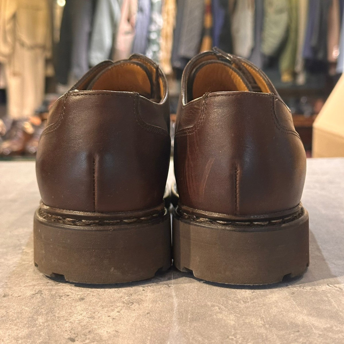 美品【Paraboot】パラブーツ シャンボ―ド Uチップ カーフ ブラウン サイズUK8.5