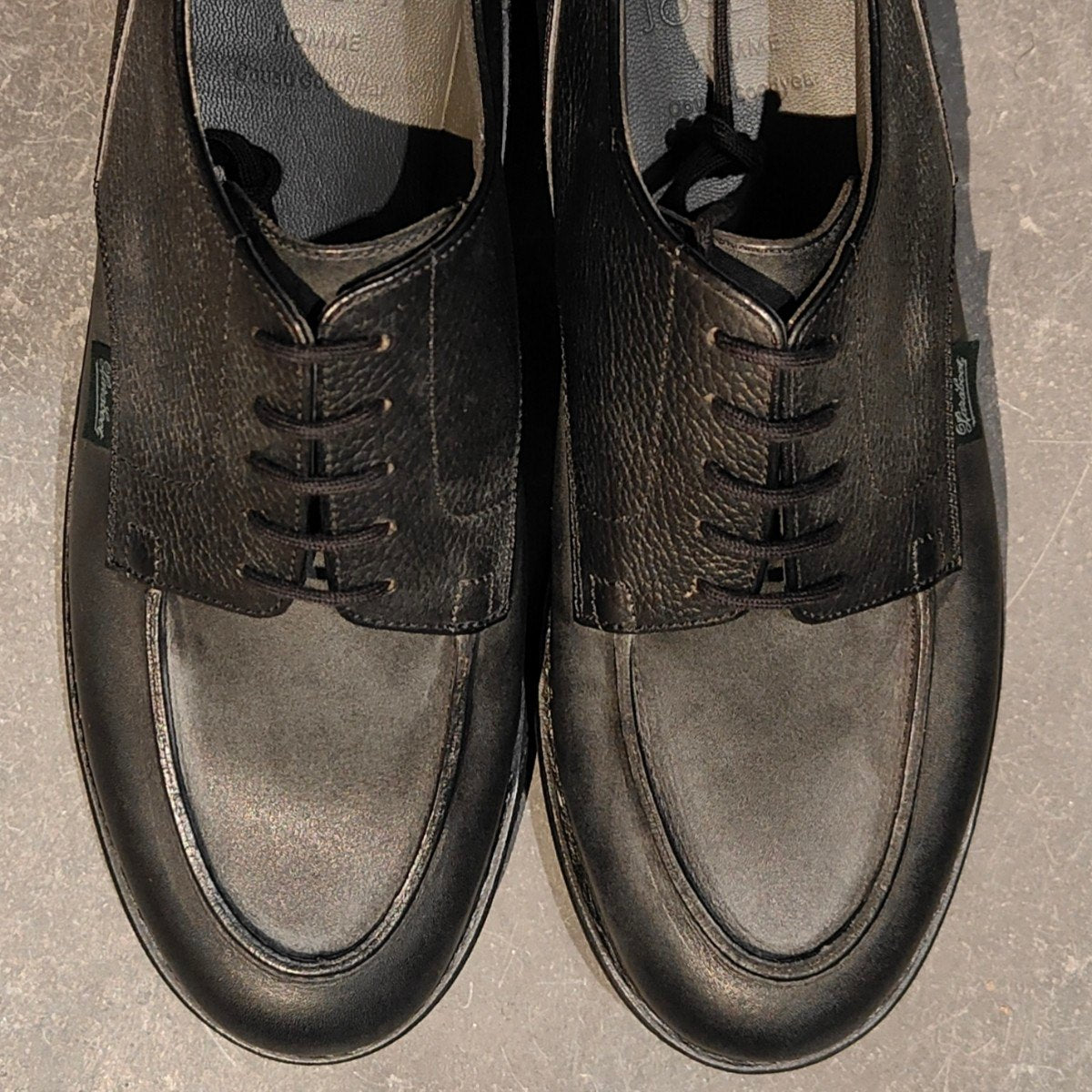 希少 新品未使用【Paraboot】パラブーツ JOSEPH別注 シャンボード Uチップ リスレザーグレインレザーコンビ ブラック サイズ UK8 参考定価￥121,000-