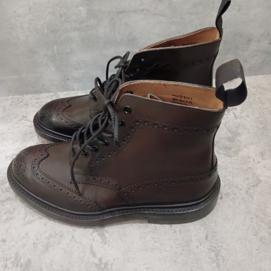 【Tricker's】トリッカーズ カントリーブーツ ストウ カーフ エスプレッソ メンズ サイズUK7