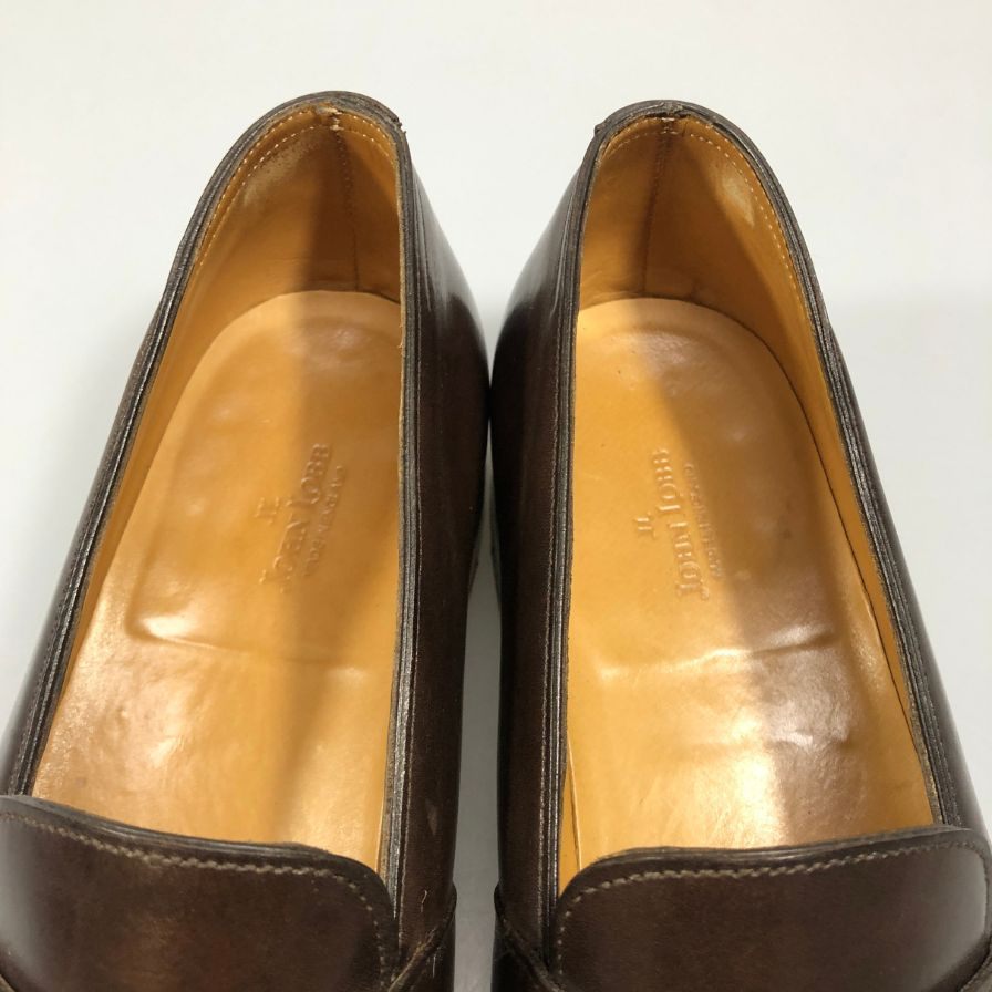 【JOHN LOBB】ジョンロブ ローファー フルストラップ フェンコート 4098ラスト レザー メンズ ブラウン サイズ6.5E